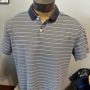 Nike DriFit Striped Black/White Mens XL Polo